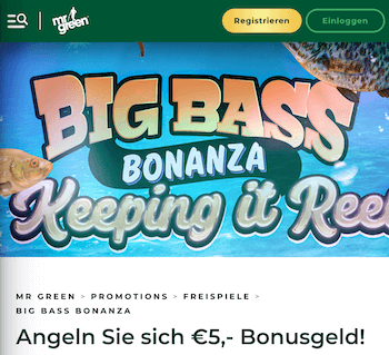 Big Bass Bonanza Aktion von Mr. Green